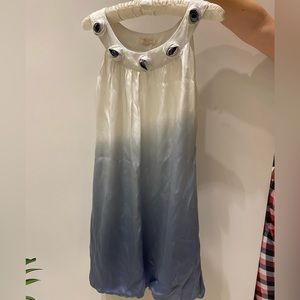 Monnalisa Chic Silky Blue/White Dress - Height 162